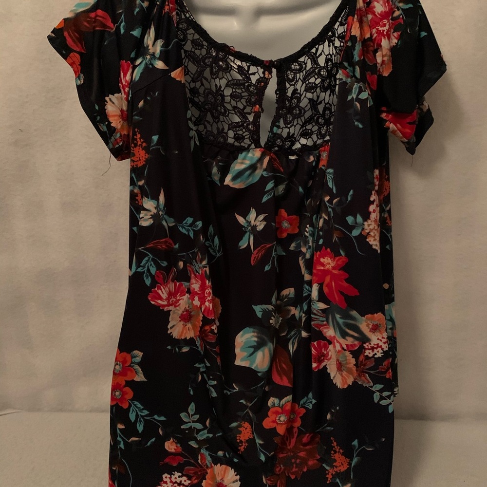 A multi color flower blouse